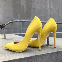 Spicy Mustard Women Sexy Pointed Toe Stiletto High Heels Elegant Ladies Designer - £59.02 GBP