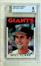 1986 Topps Traded Baseball Card - Will Clark #24T - BGS 8 NEAR MINT-MINT - £12.37 GBP