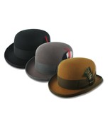 Men&#39;s Wool Felt Derby Hat Bowler Dress Tuxedo Steampunk S-XXL Women Costume - £39.10 GBP
