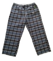 JOHN DEERE Brown Plaid Check Flannel Pajama Lounge Pants Adult Mens XL C... - $13.99