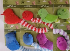 Plush Kitten Cat Toys Birds &amp; Mice w Long Tails &amp; Rattles, 10.5&quot;, 1 Toy/... - £2.79 GBP