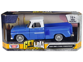 1966 GMC C1000 Fenderside Pickup Truck Lowrider Blue with White Top &quot;Get... - $47.39