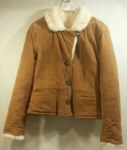 Womens~J Percy Marvin Richards~Leather coat~Faux Fur Lined - £53.98 GBP