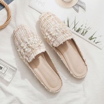 Spring New Sandals and Slippers Fashion Flat-bottomed Baotou Half Slippers Women - £28.29 GBP