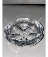 Vintage Clear Heavy Glass 5 Slot Ashtray Star/Flower Pattern Crystal - £13.86 GBP