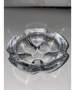 Vintage Clear Heavy Glass 5 Slot Ashtray Star/Flower Pattern Crystal - £13.26 GBP