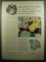 1932 Cannon Towels Ad - Good news - for the friends of the bride-to-be - £14.78 GBP