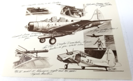 TBD Devastator Plane Art Print Drawing McDonnell Douglas 1986 75th Anniv... - $23.70