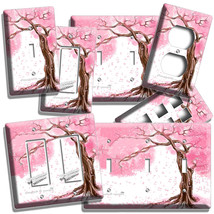 Japanese Sakura Tree Cherry Blossom Light Switch Cover Plate Outlet Room Decor - £15.17 GBP+