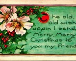 Merry Christmas To My Friend Unp Non Usato 1910s Whitney Fatto Cartolina - $9.03