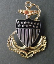 Us Coast Guard Chief Petty Officer Lapel Or Hat Pin Badge 1.75 Inches - £6.63 GBP