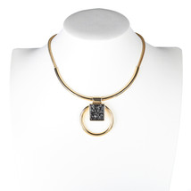 Gold Tone Necklace With Stone Pendant - $32.99