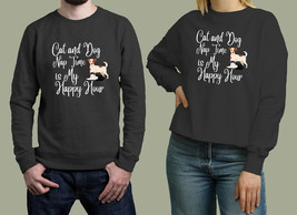 my happy hours dog and cat nap time Unisex Sweatshirt - £26.68 GBP