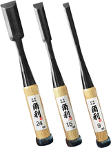 KAKURI Japanese Wood Chisel Set 3 Piece for Woodworking, Made in JAPAN, ... - £55.89 GBP