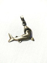 Shark Great White Jaws Oc EAN Beast Pendant Jewelry Adj Cord Pewter Necklace - £9.61 GBP