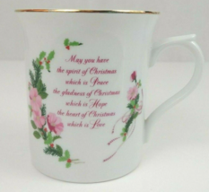 Designed &amp; Hand Painted Papel Japan Friendship Floral Coffee Cup - $6.88