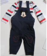 Mickey Mouse Disney Baby Boys 2 Pc. Shirt and Overalls Outfit 6 - 9 Mont... - $17.64 CAD