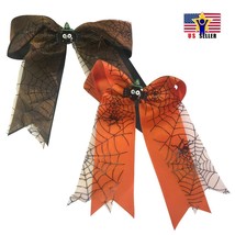 Halloween Costume Cute Spider Ghost Hat Ribbon Bow Hair Clip Pins Accessaries - £3.15 GBP