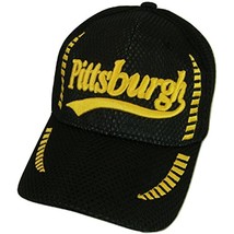Pittsburgh Men&#39;s Summer Mesh Adjustable Baseball Cap (Black) - £12.01 GBP