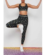 Adam Selman Sport Carbon38 Black Wildflower Hi Rise Leggings AND Bra SET... - $190.64 CAD