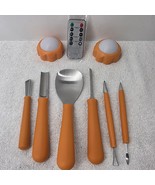 Halloween Pumpkin Jack-O-Lantern Carving Tool Kit &amp; Lights WITH REMOTE - $17.81