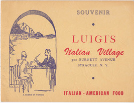 Luigi&#39;s Italian Village Photo Syracuse NY - Lumbrazo, Folette, Johnson, Douglass - £13.98 GBP