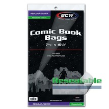 500 BCW Resealable Silver/Regular Comic Bags - £46.86 GBP