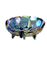 Vintage Indiana Glass Blue Carnival Glass Harvest Grape Fruit Bowl Oval ... - £34.88 GBP