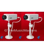 2X Fake Dummy Simulated Decoy SECURITY CAMERA Surveillance CCTV Red Flas... - £15.33 GBP