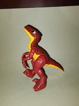 Fisher Price Imaginext Red Yellow Velociraptor Raptor Dinosaur Mattel 2011 - £6.20 GBP