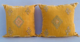 Early 21st Century Moroccan yellow Sabra Pillows Covers- a Pair - $3,411.82 MXN