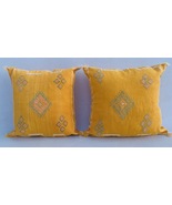 Early 21st Century Moroccan yellow Sabra Pillows Covers- a Pair - £141.13 GBP