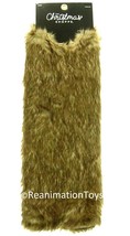 Christmas Shoppe Faux Fur Deer Stag Chewbacca Brown Rustic 48&quot; Tree Skirt New - £39.95 GBP