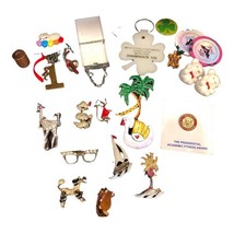 11 pc ASSORTED Stunning VINTAGE 80&#39;s Brooch Pin Lot + Ephemera Bundle Of... - $13.27