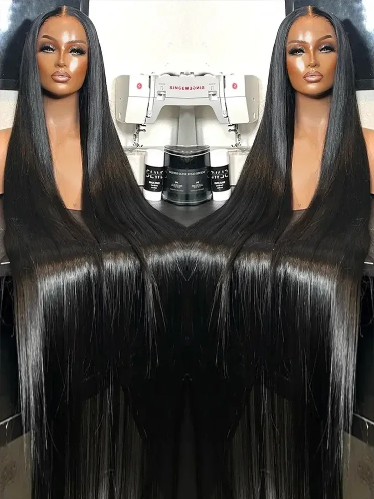 Glueless Preplucked Human Wigs Ready To Go Bone Straight 7x5 Lace Closure P - £66.96 GBP+