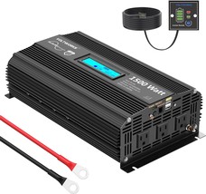 Voltworks 1500W Pure Sine Wave Power Inverter 1500 Watt Dc 12V To Ac 110... - £184.01 GBP