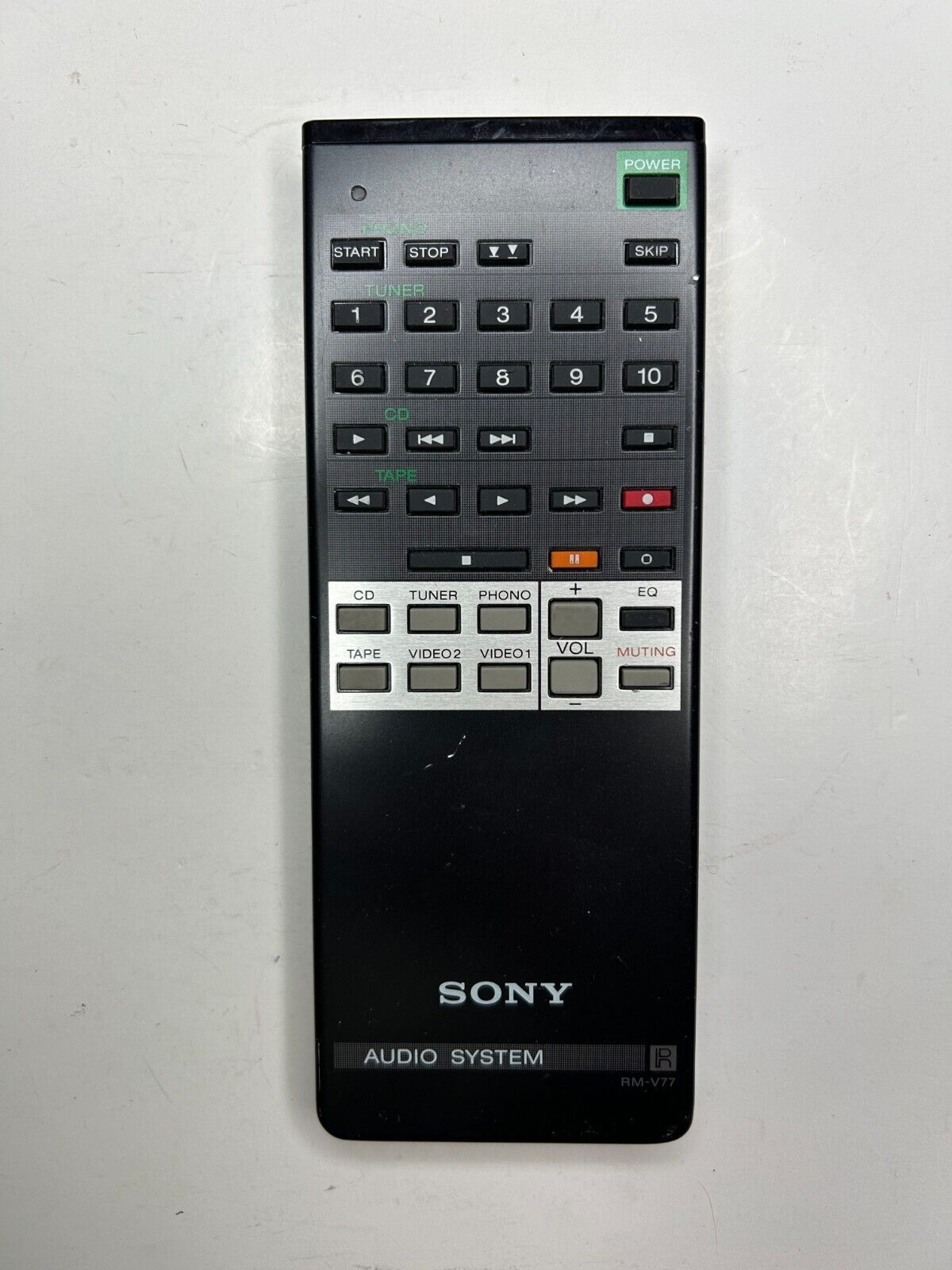 Sony RM-V77 Remote Control, OEM EUC for ST-V77 AM/FM Tuner w/ CD Cassette Stereo  			