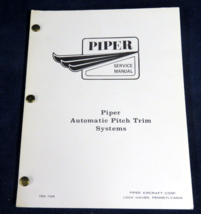 Vintage Piper Aircraft Automatic Pitch Trim Systems Airplane Manual  - $17.77