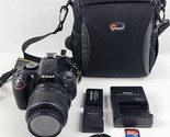 Nikon D5200 24.1MP DSLR Camera Black w/ AF-S DX 18-55mm Lens Tested &amp; Wo... - $296.99