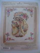 NIP Hallmark Mary Bearworthy Bear Counted Cross Stitch Embroidery Kit 14... - $8.99