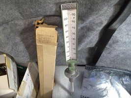 Johnson Controls T-2112-2 (9&quot;) Glass Tube Metal Thermometer Vintage New Nos $69 - £31.02 GBP