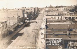 Mitchell South Dakota RPPC Main Street Aerial View Restaurant Postcard - £43.79 GBP