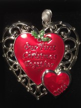 Harvey Lewis Our First Christmas Together 2016 Heart Ornament Swarovski Crystals - £11.83 GBP