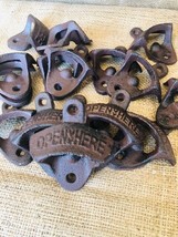 50 PREMIUM GRADE Rustic Open Here Cast Iron Wall Mounted Bottle Opener Wholesale - £43.95 GBP