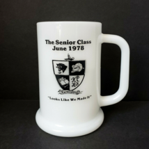 KP High School &quot;The Senior Class of June 1978&quot; Milk Glass 16 oz. Stein Mug - £12.29 GBP