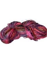 Feza Alp Premier Multi Yarn Mix Hand Tied Worsted Hand Dyed Pink Purple # 158 - $16.99