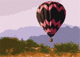 Pepita Needlepoint Canvas: Hot Air Balloon Over Desert, 14&quot; x 10&quot; - £66.52 GBP+