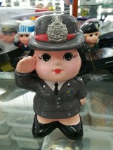 Doll Thai Police Piggy bank ceramic Women show baby saving - £26.10 GBP