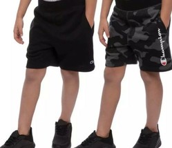 Two (2) Champion™ ~ Youth Size XS (5/6) ~ Black &amp; Camo Shorts ~ Cotton B... - $42.15 CAD