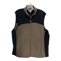 Campmor Men’s XL Fleece Vest – Brown &amp; Black Zip Front Outdoor Layer – V... - $26.10